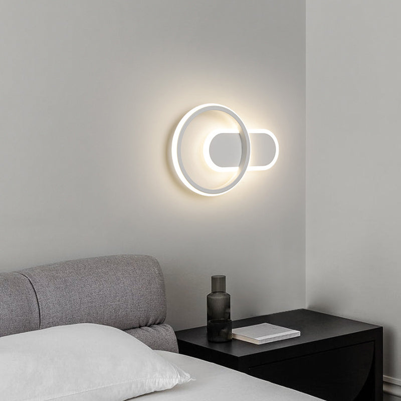 Single Modernism White Wall Mounted Sconce LED Statement Wall Light