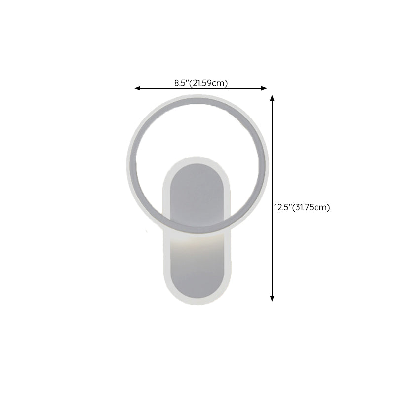 Single Modernism White Wall Mounted Sconce LED Statement Wall Light