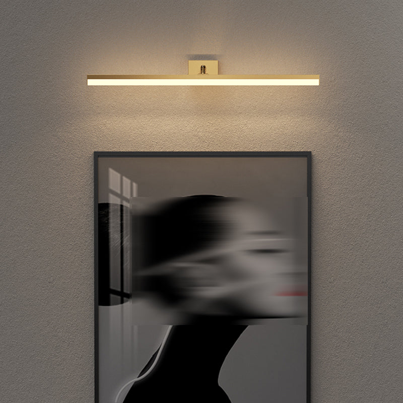 Modern Simple Mirror Front Light LED Vanity Light with Acrylic Shade for Bathroom