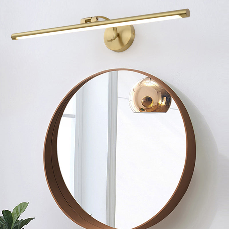 LED Copper Mirror Front Light Modern Vanity Light with Acrylic Shade for Bathroom