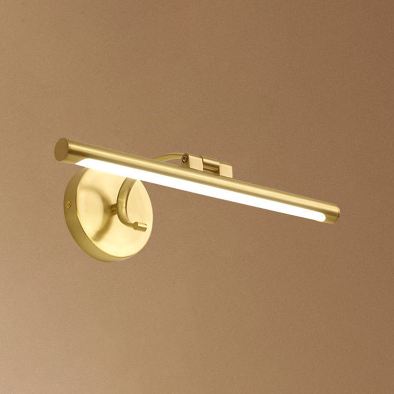 LED Copper Mirror Front Light Modern Vanity Light with Acrylic Shade for Bathroom