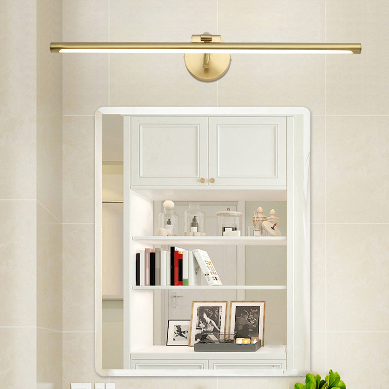 LED Copper Mirror Front Light Modern Vanity Light with Acrylic Shade for Bathroom