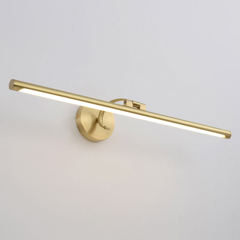 LED Copper Mirror Front Light Modern Vanity Light with Acrylic Shade for Bathroom