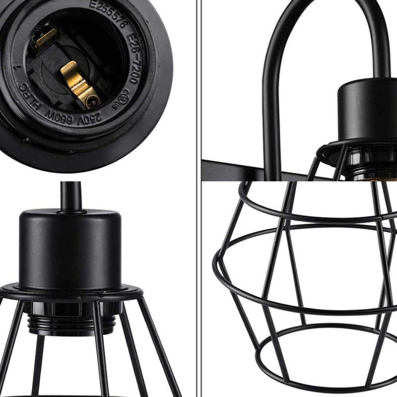 Industrial 3 - Light Bath Vanity Light Iron Bathroom Fixture in Dark Black