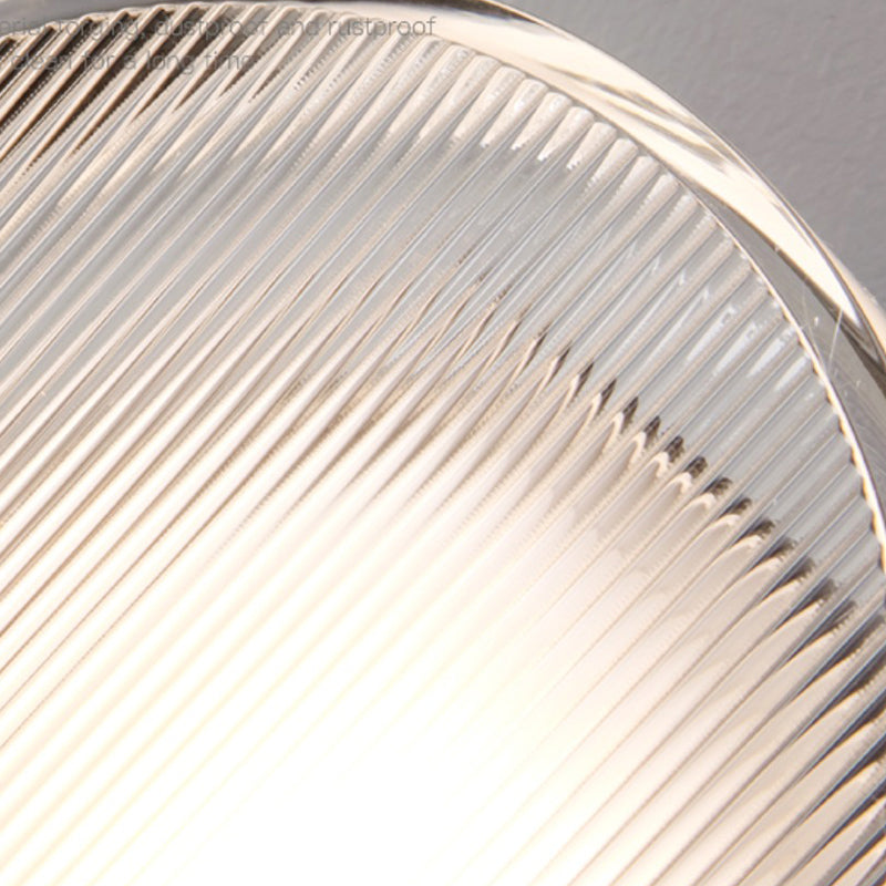 1 Light Glass Bath Sconce in Black & Clear Traditional Round Bathroom Vanity Lighting