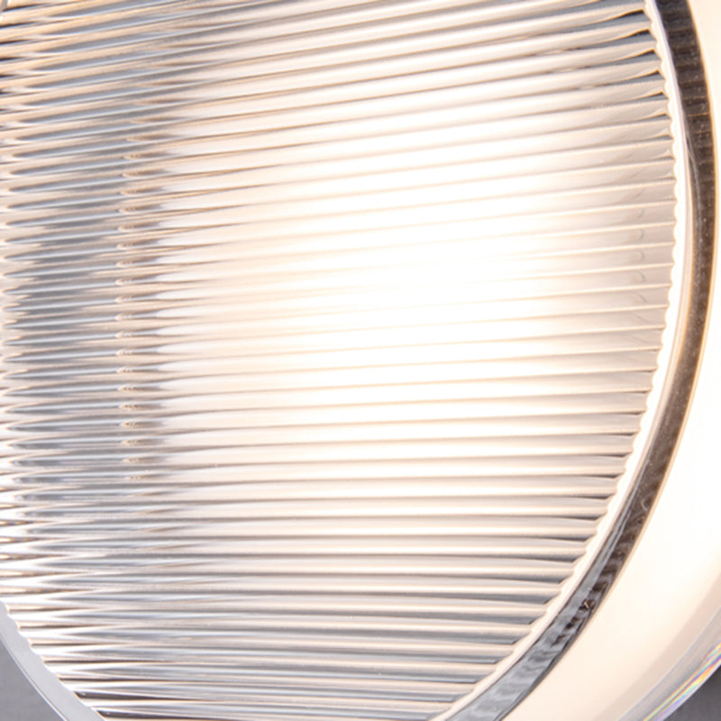 1 Light Glass Bath Sconce in Black & Clear Traditional Round Bathroom Vanity Lighting