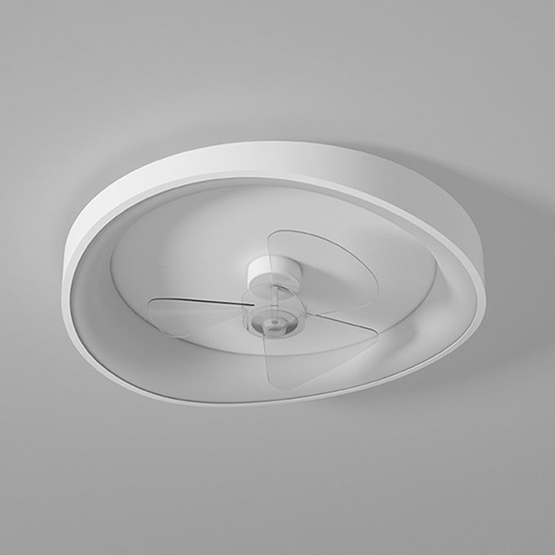 1 - Light LED Fan Light in Matte White Metal Ceiling Fan Fixture