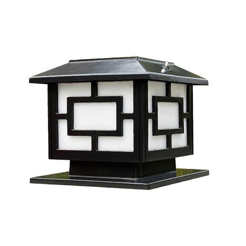 Contemporary LED Pillar Lighting Fixture Household Solar Light for Garden
