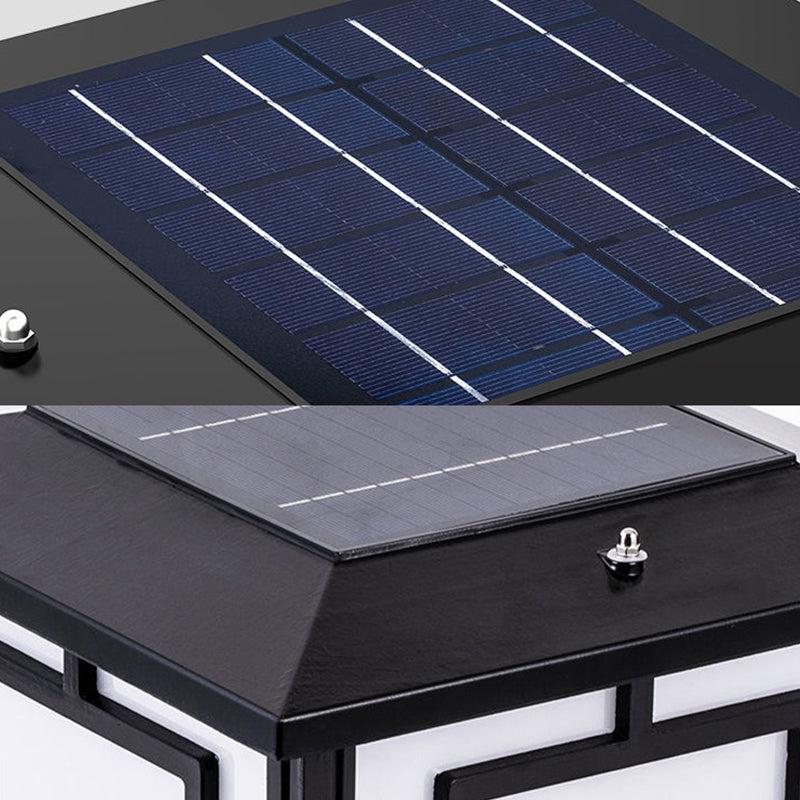 Contemporary LED Pillar Lighting Fixture Household Solar Light for Garden