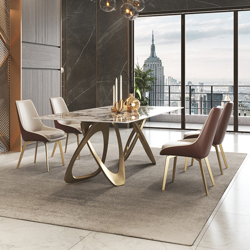 Nordic 1/3/4/5/8 Pieces Dining Set Rectangle Stone Dining Table for Dining Room