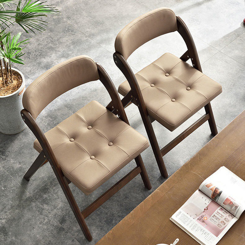 Solid Wood Dining Chair Modern Style Folding Chair for Dining Room