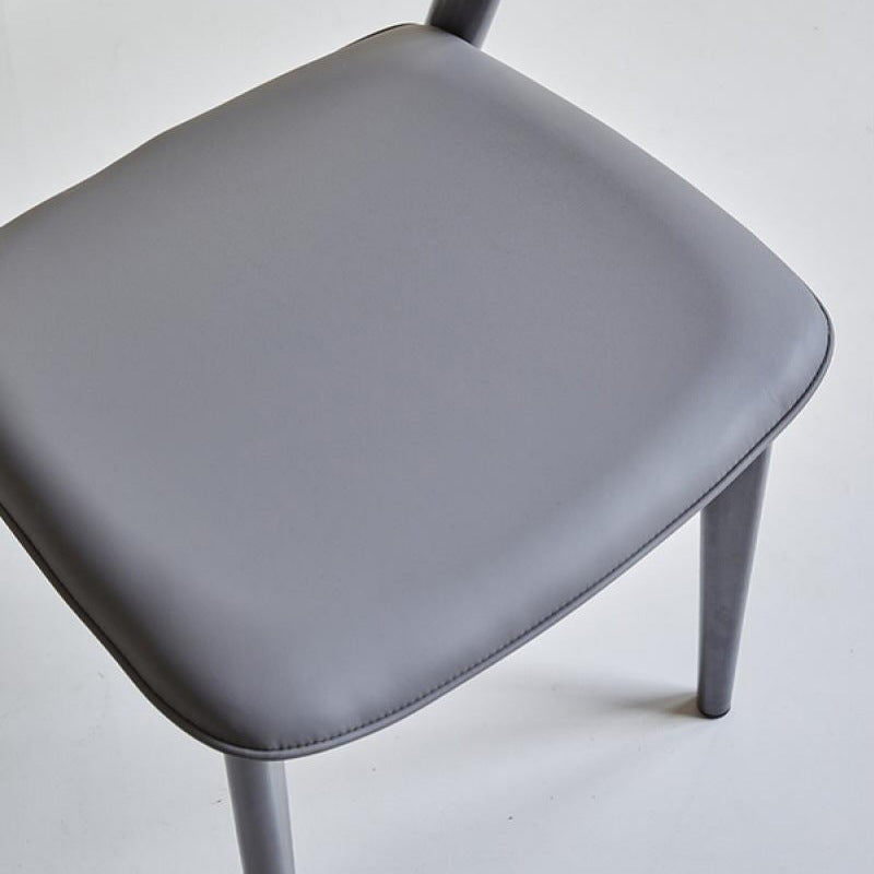 Industrial Upholstered Armless Chair Faux Leather Home Dining Chair