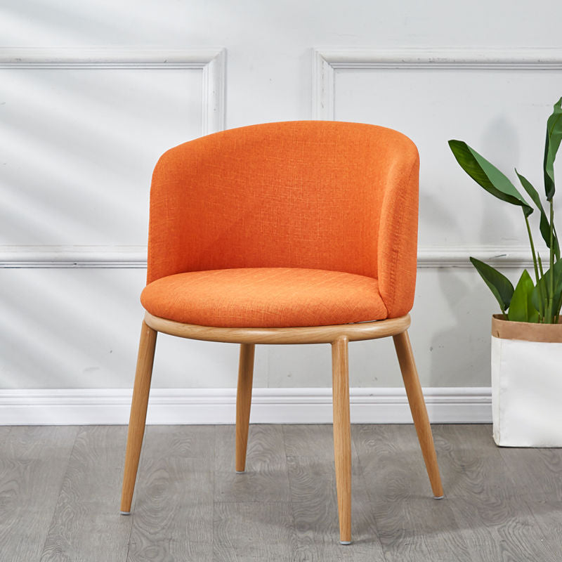 Fabric Dining Chair Modern Style Low Back Chair for Dining Room
