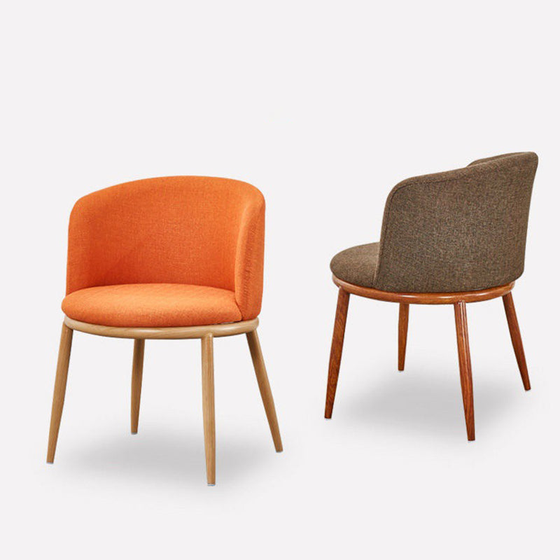 Fabric Dining Chair Modern Style Low Back Chair for Dining Room