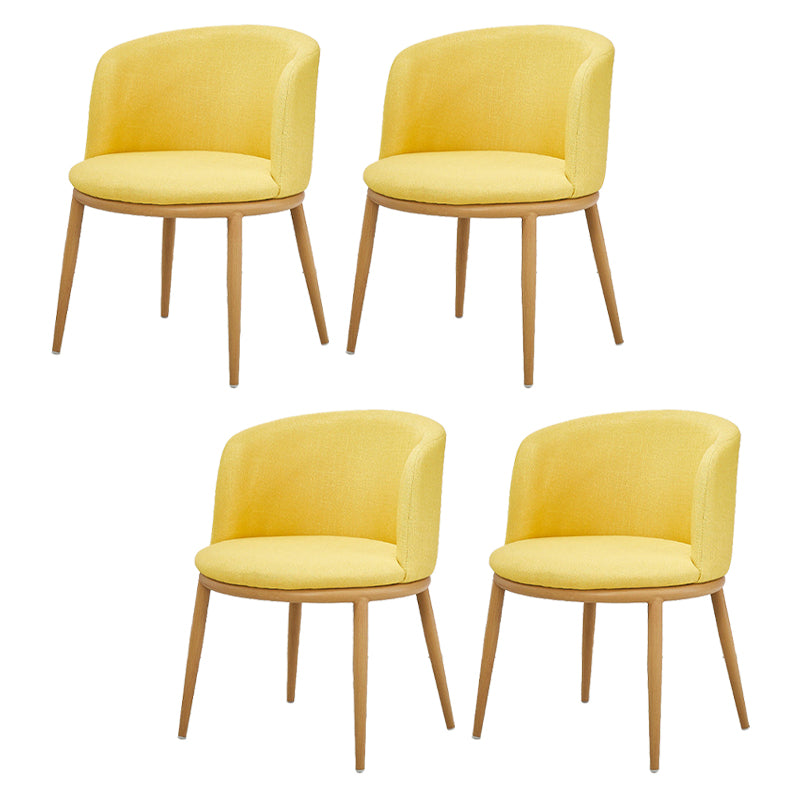 Fabric Dining Chair Modern Style Low Back Chair for Dining Room