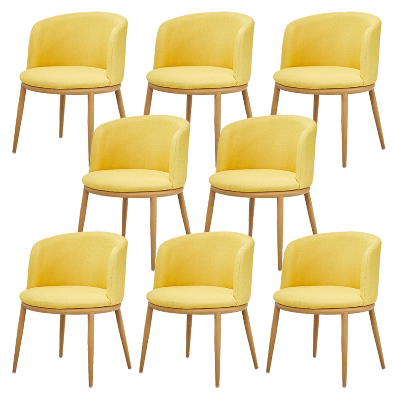 Fabric Dining Chair Modern Style Low Back Chair for Dining Room