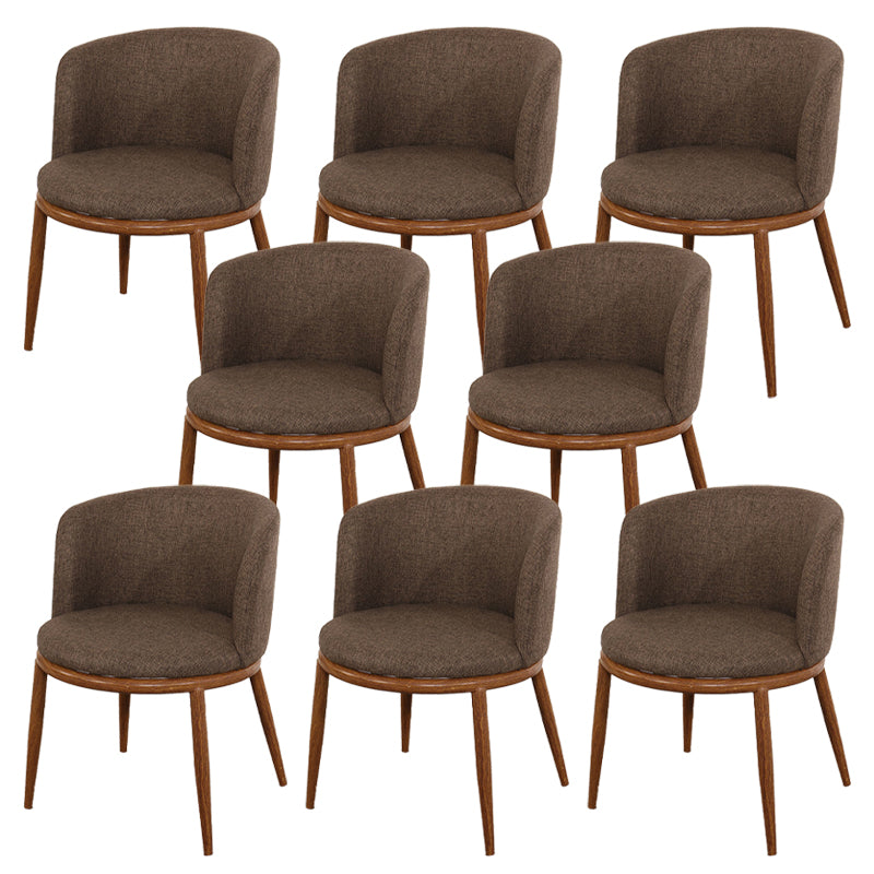 Fabric Dining Chair Modern Style Low Back Chair for Dining Room