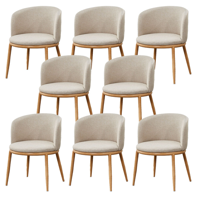 Fabric Dining Chair Modern Style Low Back Chair for Dining Room