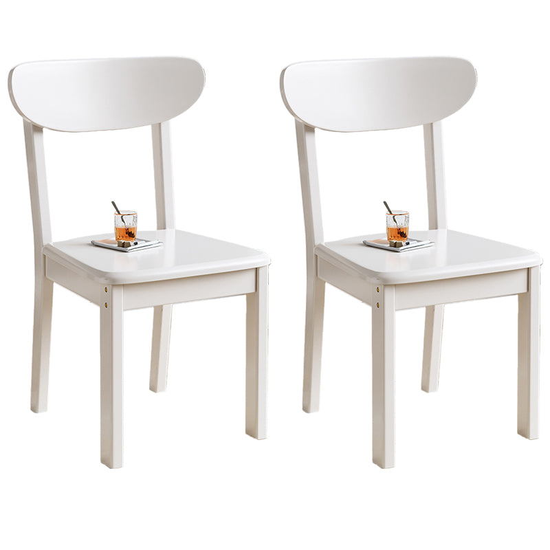 Solid Wood Dining Chair Industrial Style Armless Chair for Dining Room