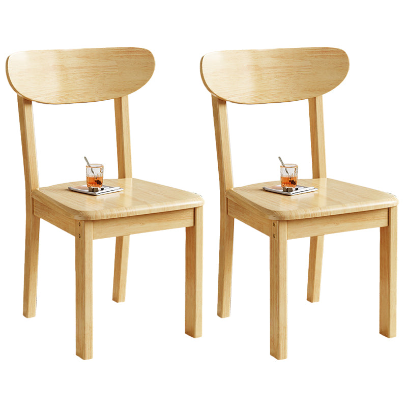 Solid Wood Dining Chair Industrial Style Armless Chair for Dining Room