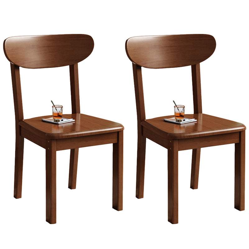 Solid Wood Dining Chair Industrial Style Armless Chair for Dining Room