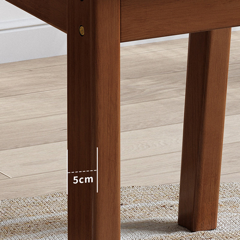 Solid Wood Dining Chair Industrial Style Armless Chair for Dining Room