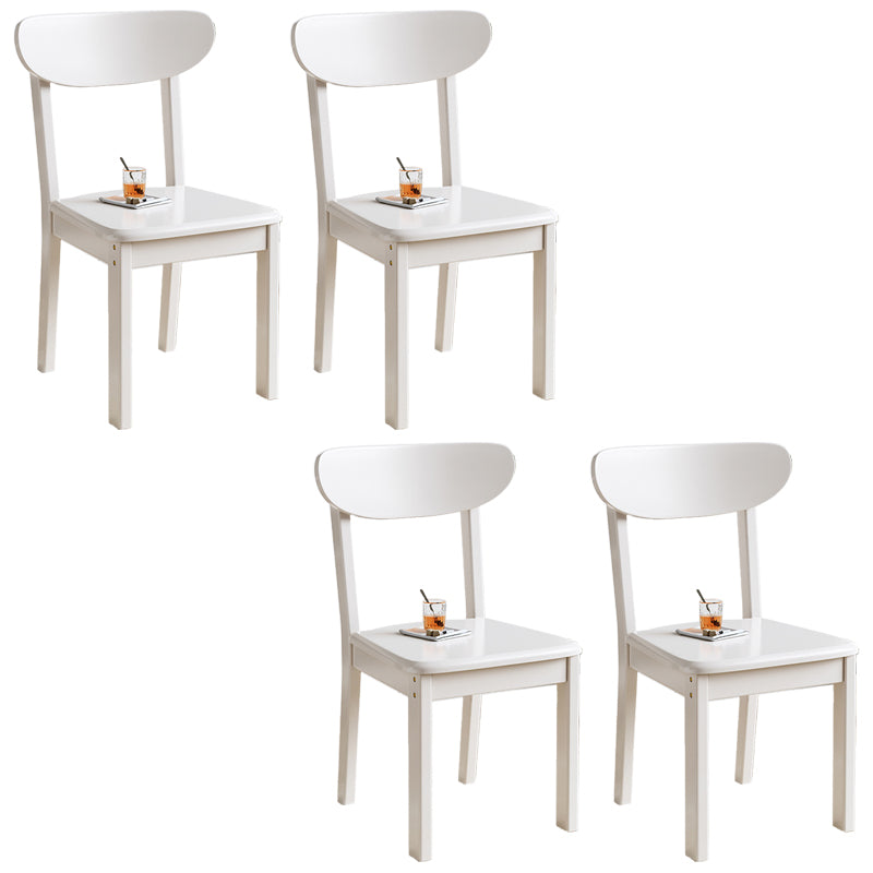 Solid Wood Dining Chair Industrial Style Armless Chair for Dining Room