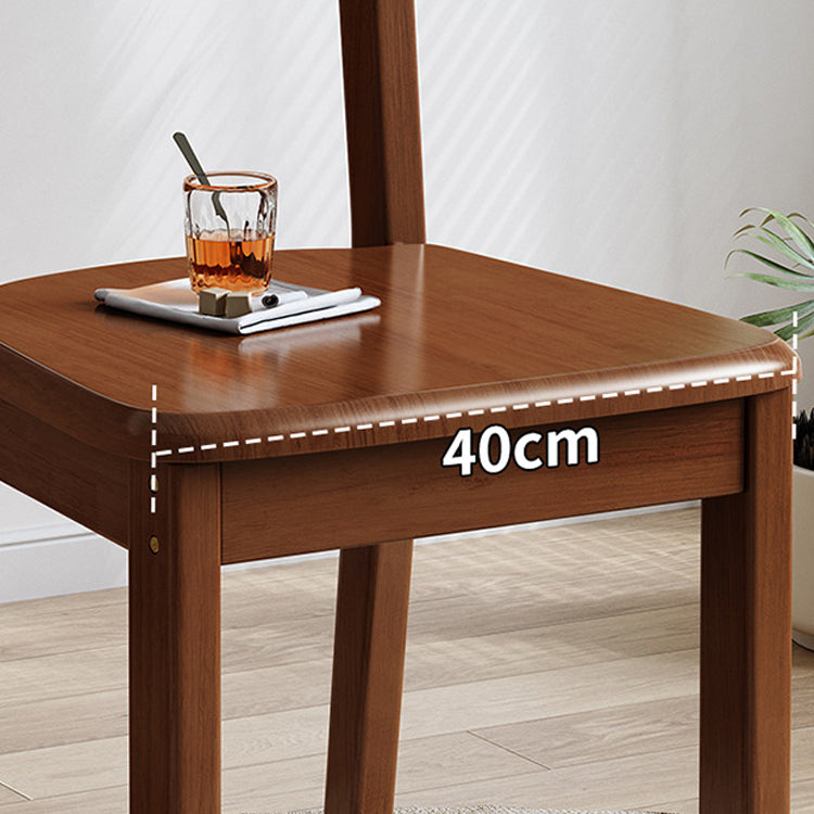 Solid Wood Dining Chair Industrial Style Armless Chair for Dining Room