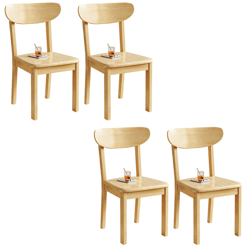 Solid Wood Dining Chair Industrial Style Armless Chair for Dining Room