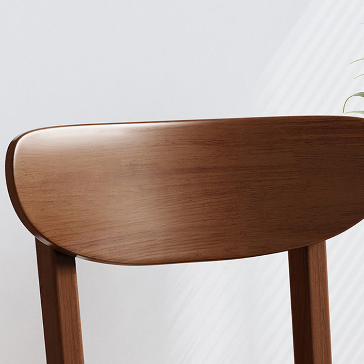 Solid Wood Dining Chair Industrial Style Armless Chair for Dining Room