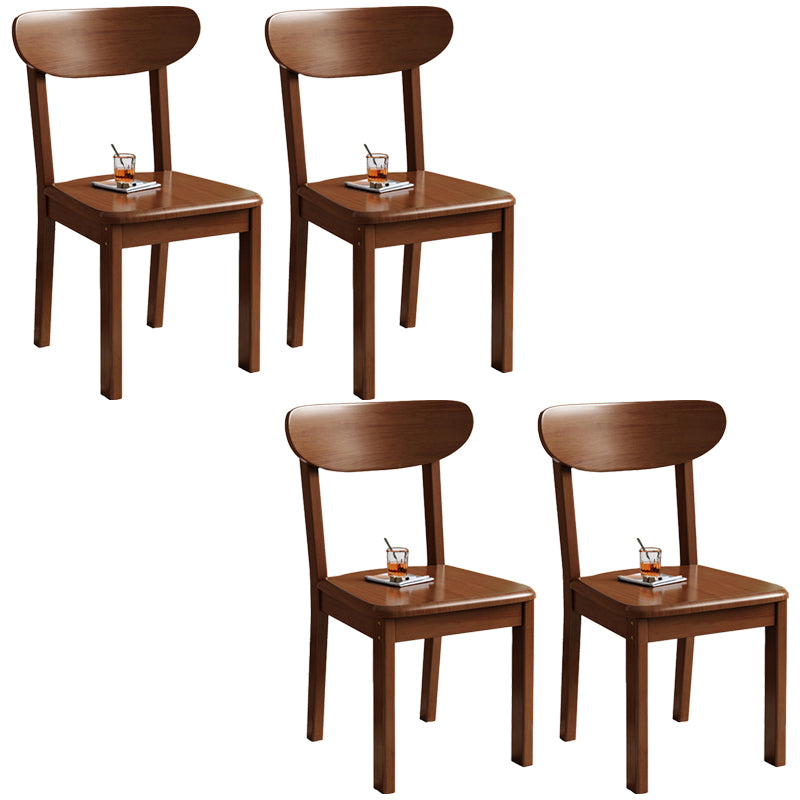 Solid Wood Dining Chair Industrial Style Armless Chair for Dining Room