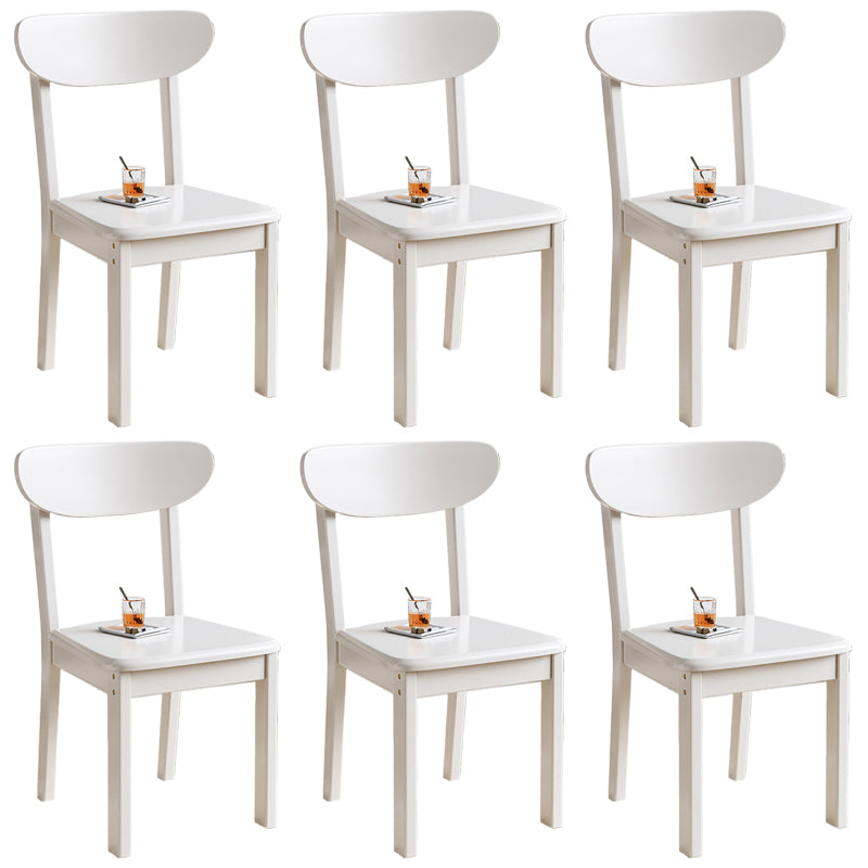 Solid Wood Dining Chair Industrial Style Armless Chair for Dining Room