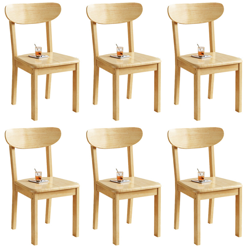 Solid Wood Dining Chair Industrial Style Armless Chair for Dining Room