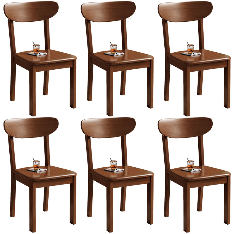 Solid Wood Dining Chair Industrial Style Armless Chair for Dining Room