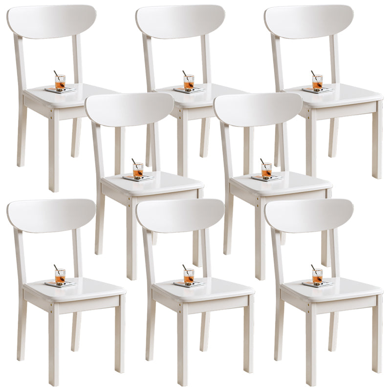 Solid Wood Dining Chair Industrial Style Armless Chair for Dining Room