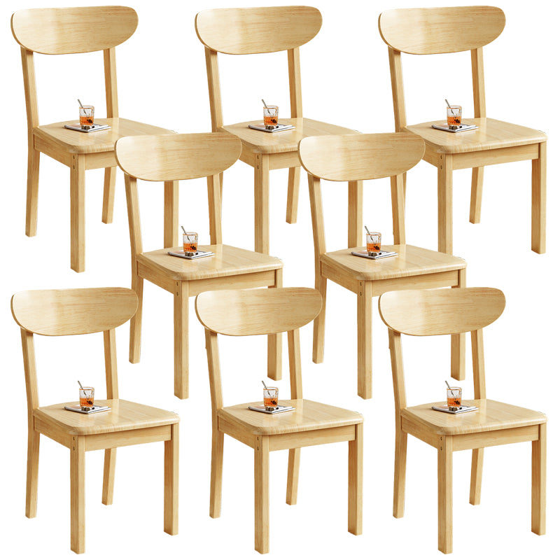 Solid Wood Dining Chair Industrial Style Armless Chair for Dining Room