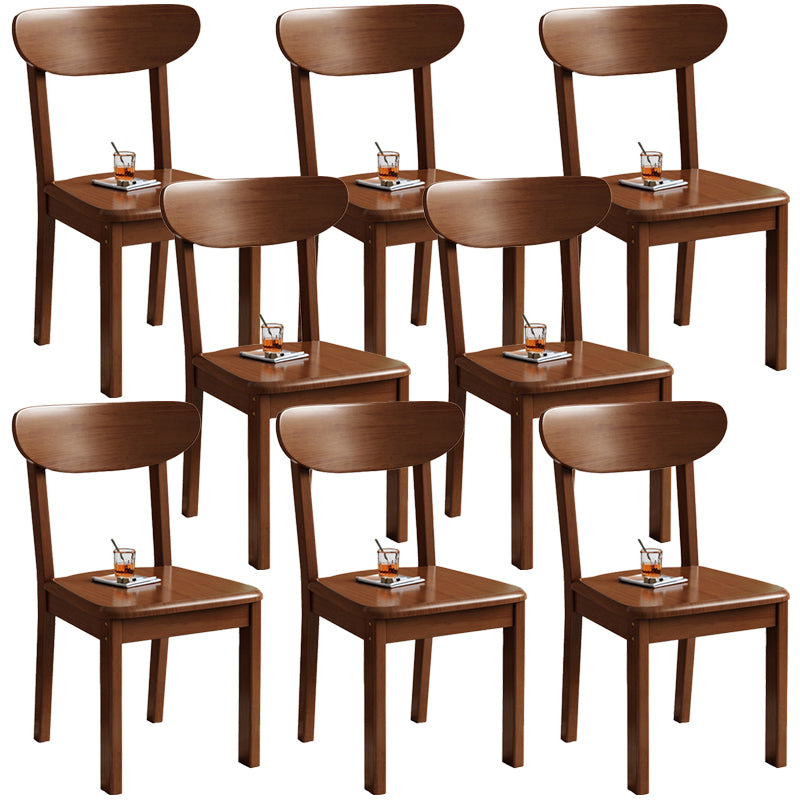 Solid Wood Dining Chair Industrial Style Armless Chair for Dining Room