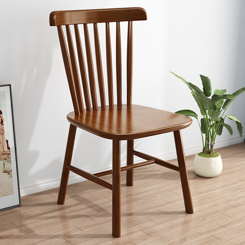 Solid Wood Dining Chair Industrial Style Windsor Back Side Chair