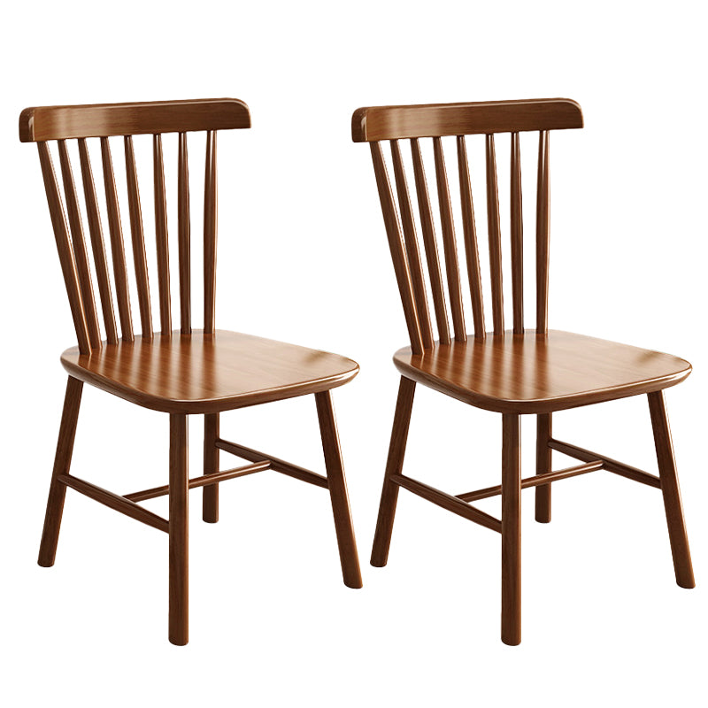 Solid Wood Dining Chair Industrial Style Windsor Back Side Chair