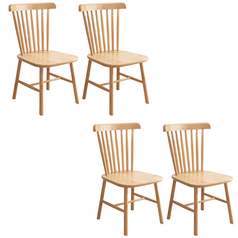 Solid Wood Dining Chair Industrial Style Windsor Back Side Chair
