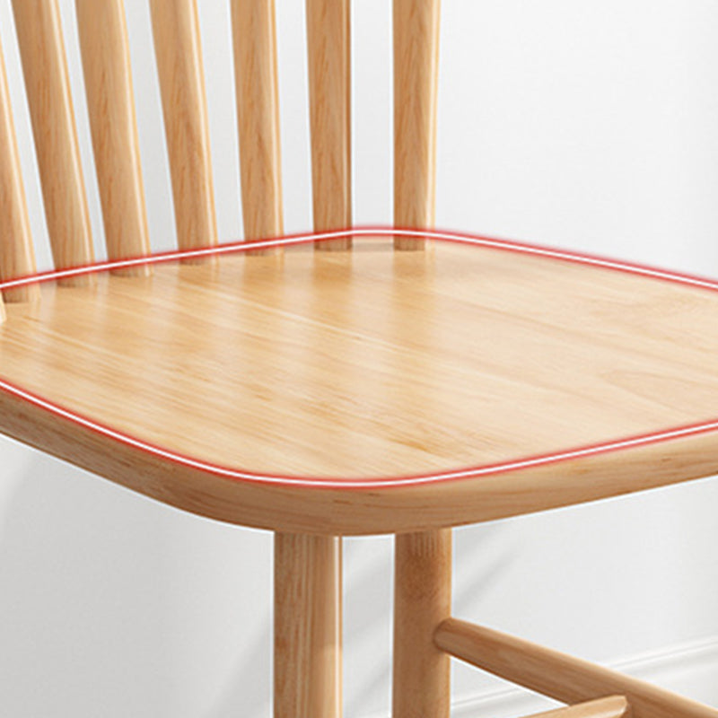 Solid Wood Dining Chair Industrial Style Windsor Back Side Chair