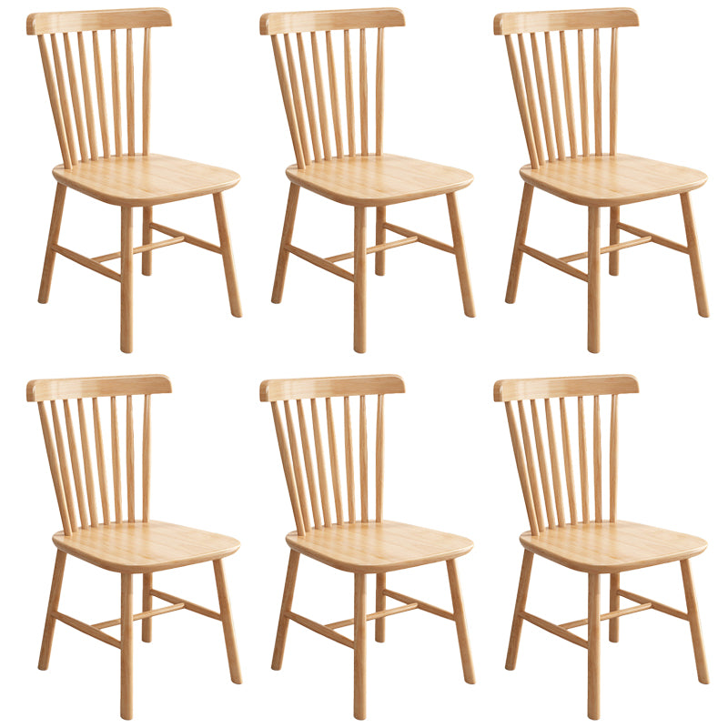 Solid Wood Dining Chair Industrial Style Windsor Back Side Chair