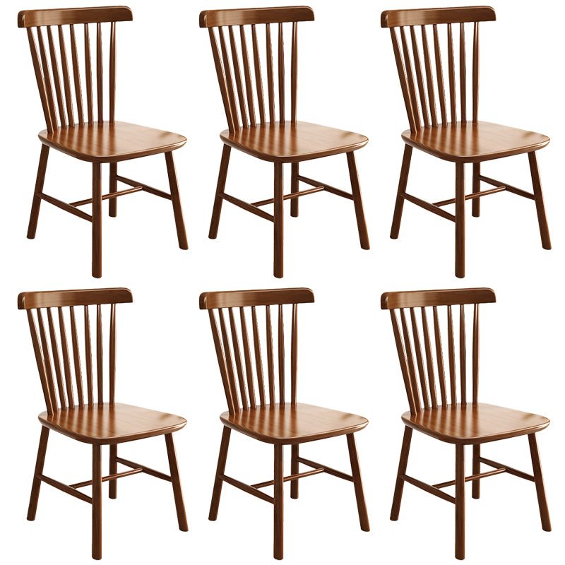 Solid Wood Dining Chair Industrial Style Windsor Back Side Chair