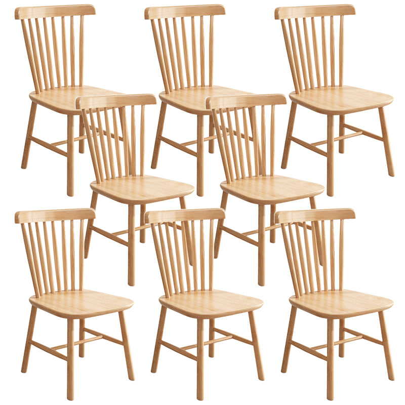 Solid Wood Dining Chair Industrial Style Windsor Back Side Chair