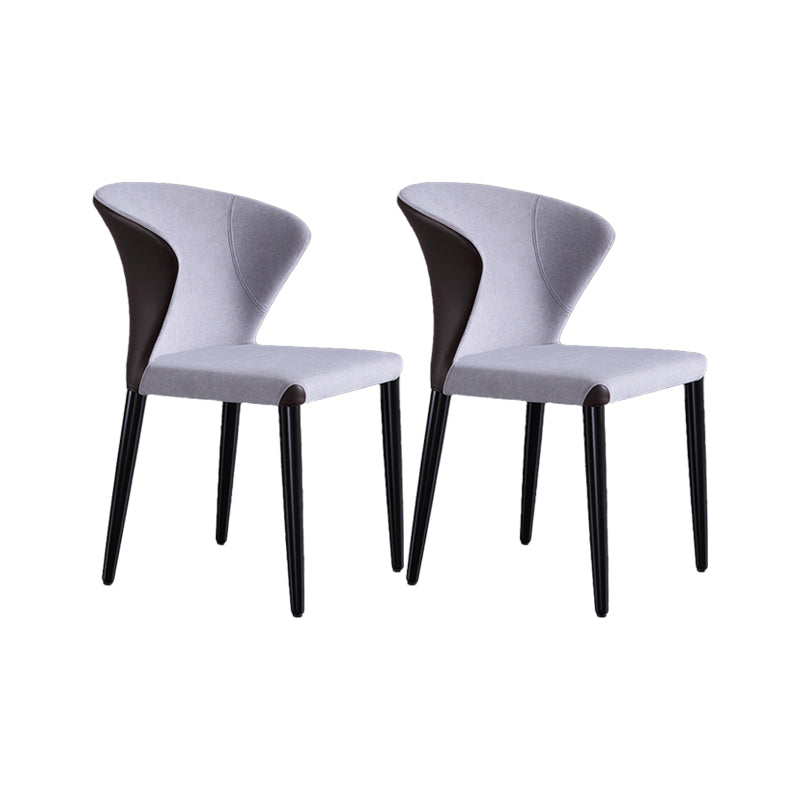 Upholstered Dining Chairs Wingback Chairs with Solid Wood Base