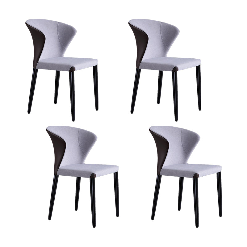 Upholstered Dining Chairs Wingback Chairs with Solid Wood Base