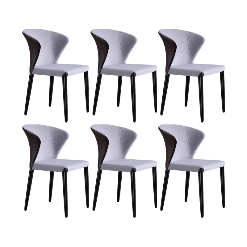 Upholstered Dining Chairs Wingback Chairs with Solid Wood Base