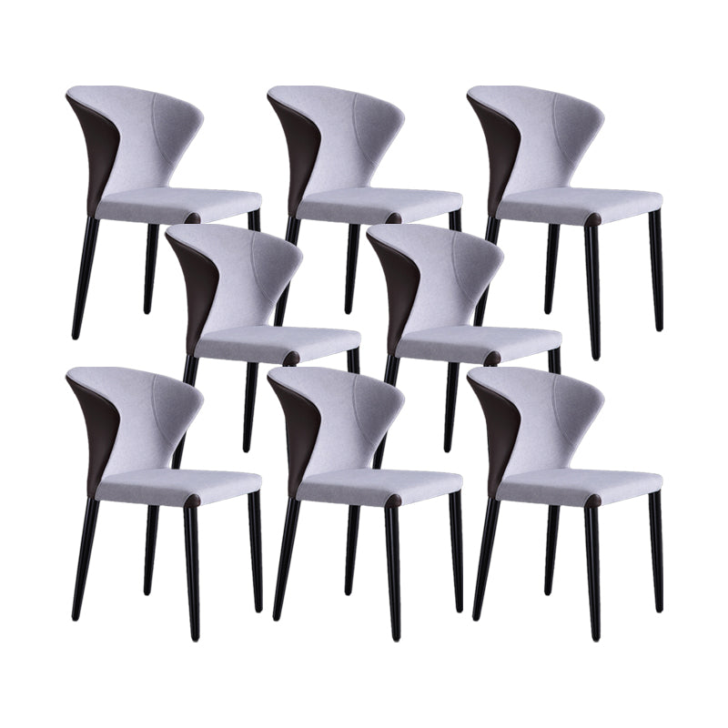 Upholstered Dining Chairs Wingback Chairs with Solid Wood Base