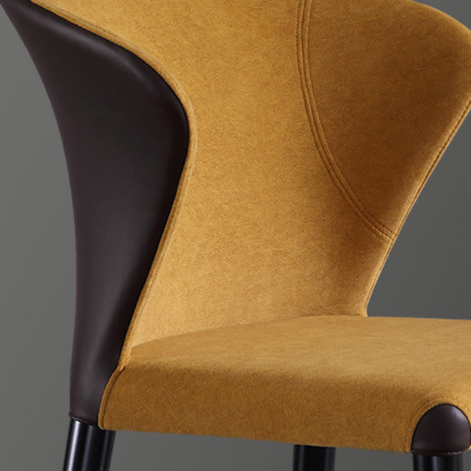 Upholstered Dining Chairs Wingback Chairs with Solid Wood Base