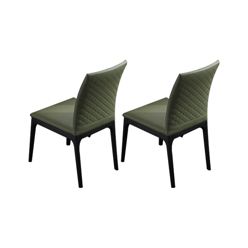 Contemporary Dining Chairs Upholstered Chairs with Wood Base